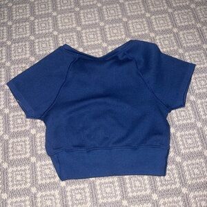 Aerie Deep Blue Short Sleeve Top